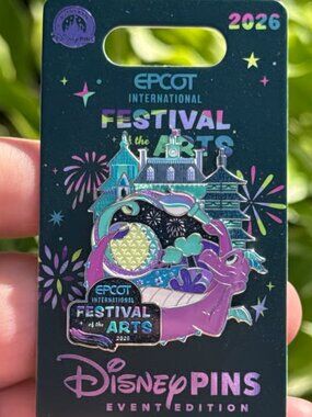 2026 Disney Parks Epcot Festival Of The Arts Figment LE EE 6000 Pin